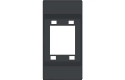 Mounting plate 22.5x45, 1Port, bk (R307837)