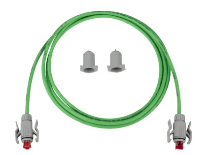 Patch Cord Cat. 6A, S/FTP, 4P, PUR, green, RJ45/s IP67 type 06-RJ45/s IP67 type 06, 10.0 m (R313640)