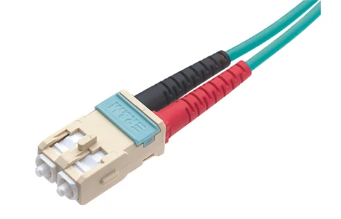 Patch cord FO, SC-RJ PC/UPC Grade Bm - SC-RJ PC/UPC Grade Bm, Multimode  OM3 (G50), Duplex Figur 8 (2.7 x 5.6), Eca (LSZH), 5m (R323026)