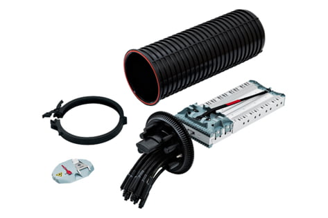 Splice Closure SCM, 1152 splices, 1xoval 6xfix 12xflex (R509245)