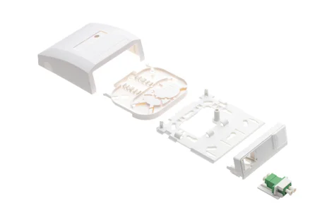 WM Hybrid Outlet, 2/1xLC-Duplex APC, green, ceramic (R509496)