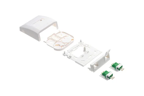 WM Hybrid Outlet, 2/2xLC-Duplex APC, green, ceramic (R509497)