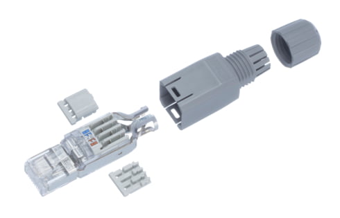 Plug FM45 Cat.5e shielded or unshielded AWG 22 to 23 IP20 568A/B plastic housing R&M (R510667)