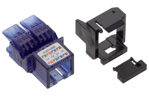 Connection Module Cat. 6, 1xRJ45/u, Snap-in, black, 24x (R512369)