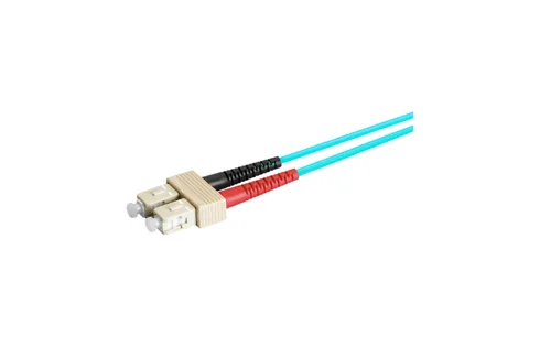 Patch cord FO, SC-Duplex PC/UPC Grade Bm - SC-Duplex PC/UPC Grade Bm,  Multimode OM4 (G50), Duplex Figur 8 (2.7 x 5.6), Eca (LSZH),1m (R802541)