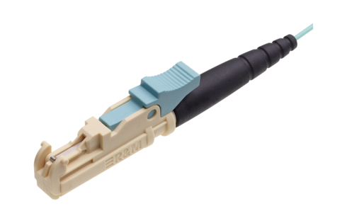 Pigtail E-2000™ PC, beige/turquoise, OM4 turquoise, Bm/3, 2.5 m (R802914)