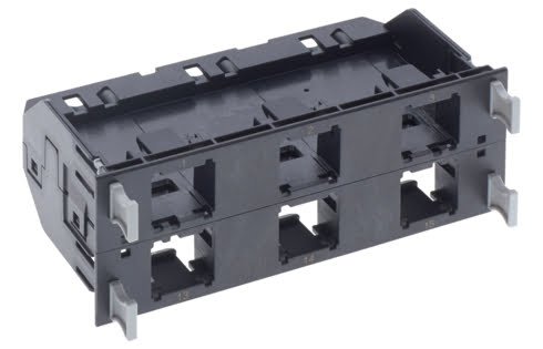 Connection Module Holder HD, 4x 6-port/u, Cat. 5/6, black (R809341)