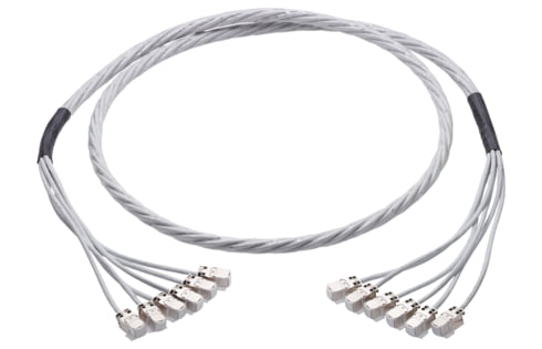 Trunk cable CU PL, Cat. 6a ISO, 6x4P single cable & foil, AWG26, Eca,  Modul RJ45 Cat. 6a EL/s, -Modul RJ45 Cat. 6a EL/s, 15 (R813795)