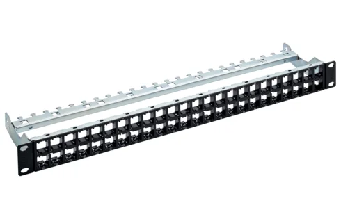 19" 1U Patch Panel HD ELISO 48-Port/s, black, empty (R837065)