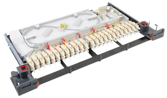 PRIME-Ribbon Termination Unit (RTU), Back, Ribbon Splice Protector 12F,  48, SC-Simplex, C1, G.657.A2, EIA/TIA/598-A, (R875321)