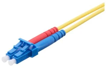 Patch cord FO, LC-Duplex PC/UPC Grade C - LC-Duplex PC/UPC Grade C,  Singlemode OS2 G.657.A2, Duplex Figur 8 (2.0 x 4.2), Eca (LSZH), 10m (R834847)